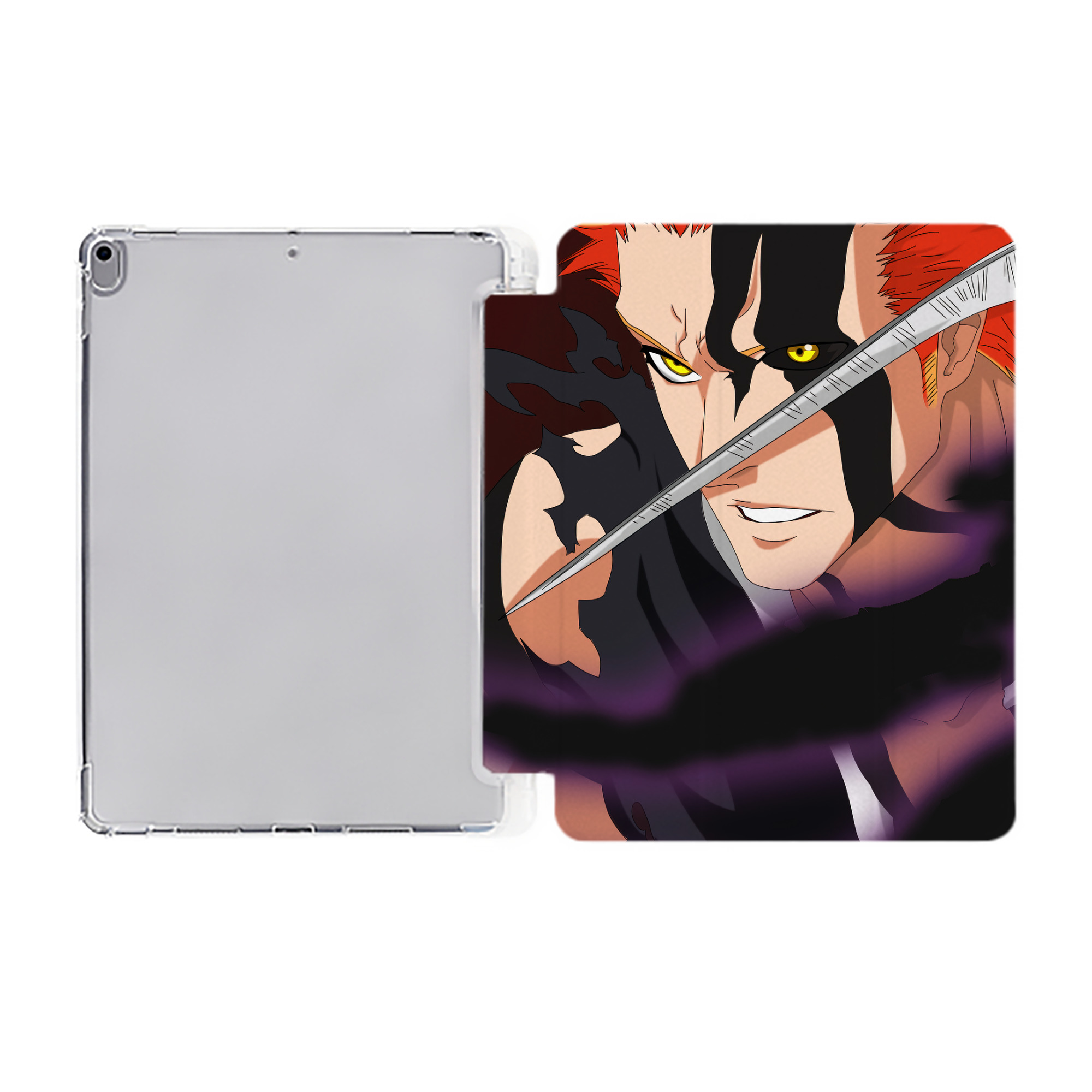 （画像用） ブリーチ BLEACH IPad ケース ペン収納付き 三つ折りスタンド PUレザー×シリコン 対応機種9.5/10.5/10.9インチ